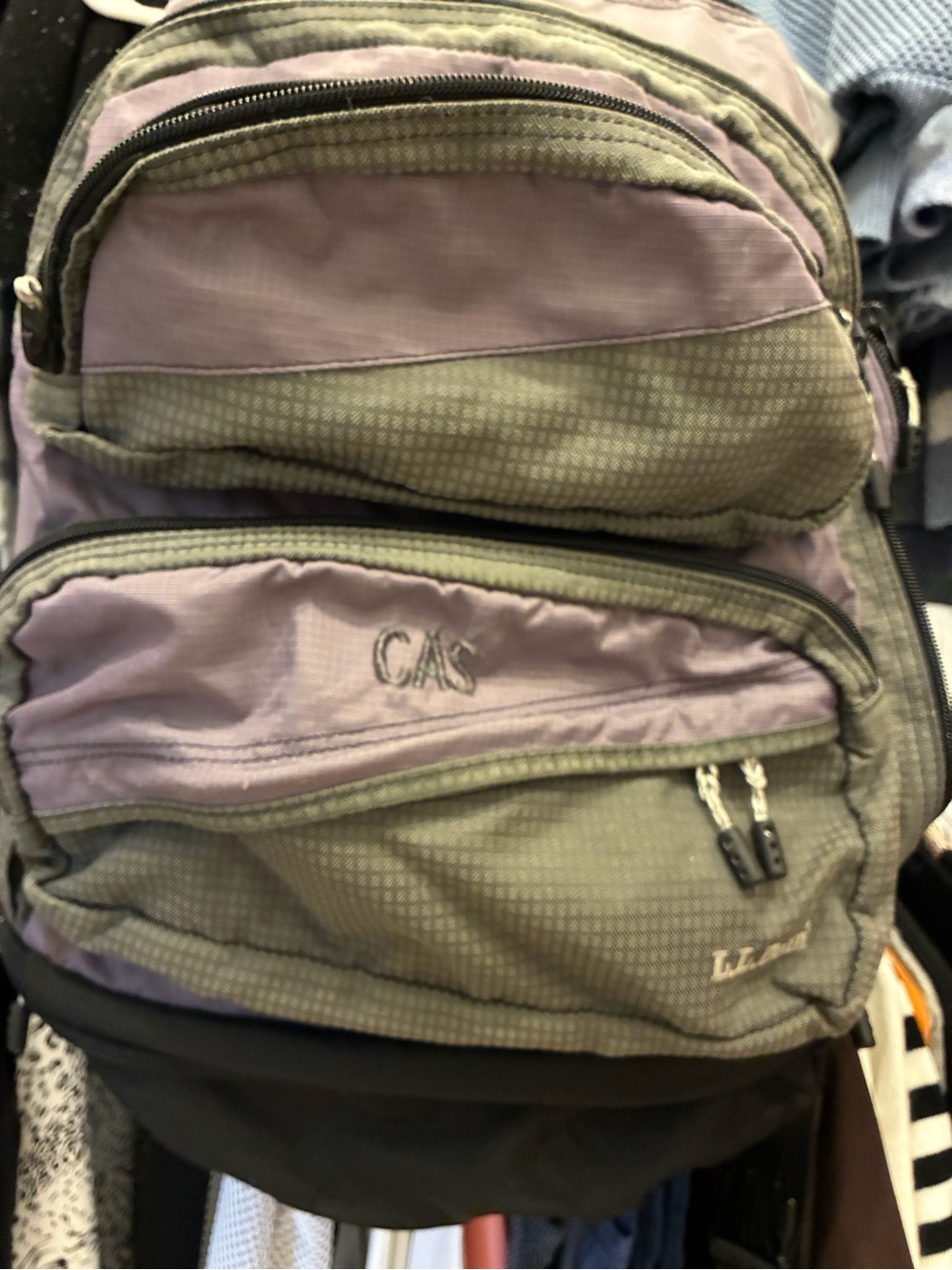 L.L. Bean Vintage Two-Tone Grey & Lavender Backpack